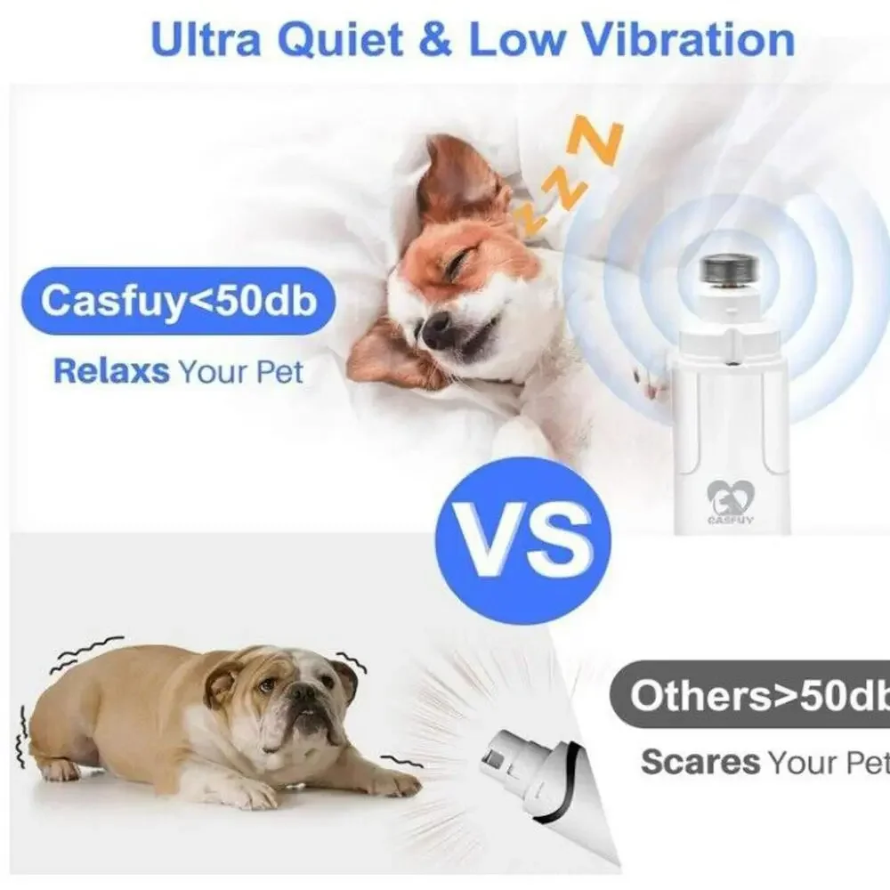 Dog Nail Grinder - Upgraded 2-Speed Electric Pet Nail Trimmer Power with usb